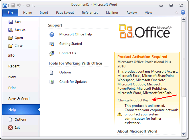 Microsoft Office 2010 Product Key Free